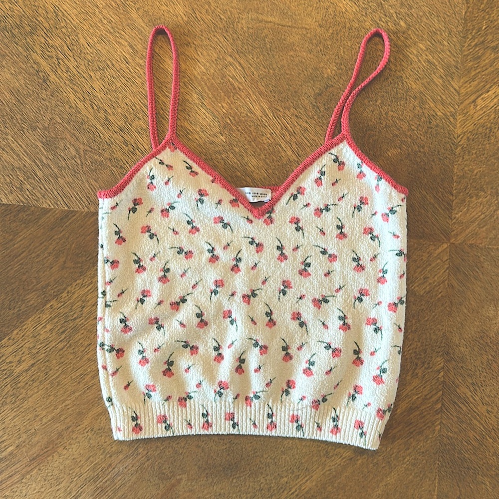 Zara Terry Floral Tank Top